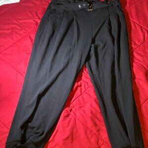 🖤 Fashion Nova Black Belted Cuff Pants — Sleek, Cool & Versatile 🖤